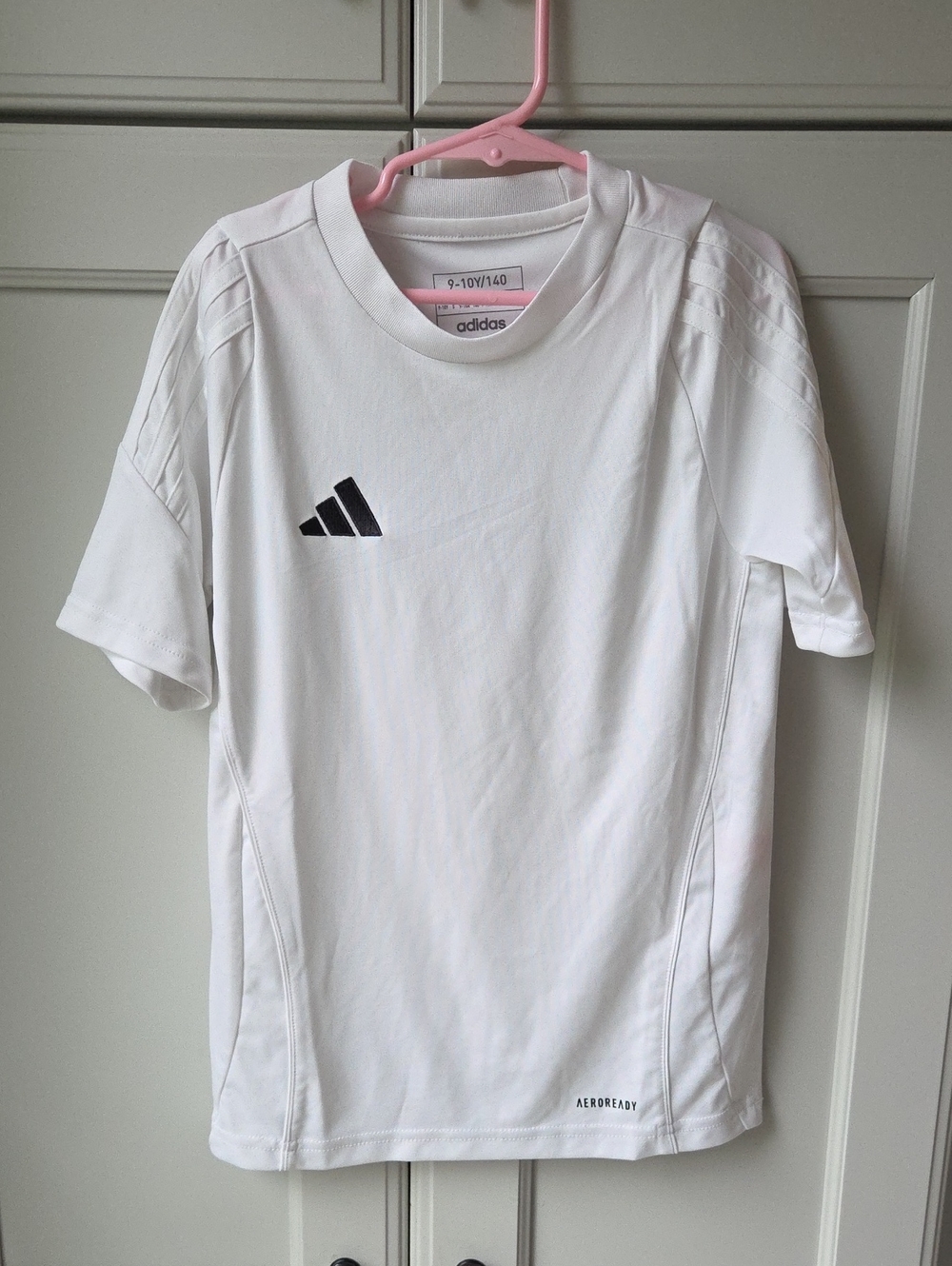 adidas White Kids' AEROREADY Short Sleeve Performance Tee